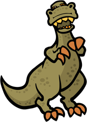 Cartoon T-Rex from the 12 Dinosaur Scavenger Hunt